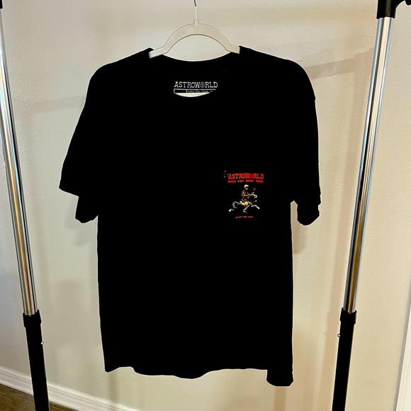 Travis Scott Astroworld Wish You Were Here T Shirt Short Sleeve Black Large … - Picture 2 of 5
